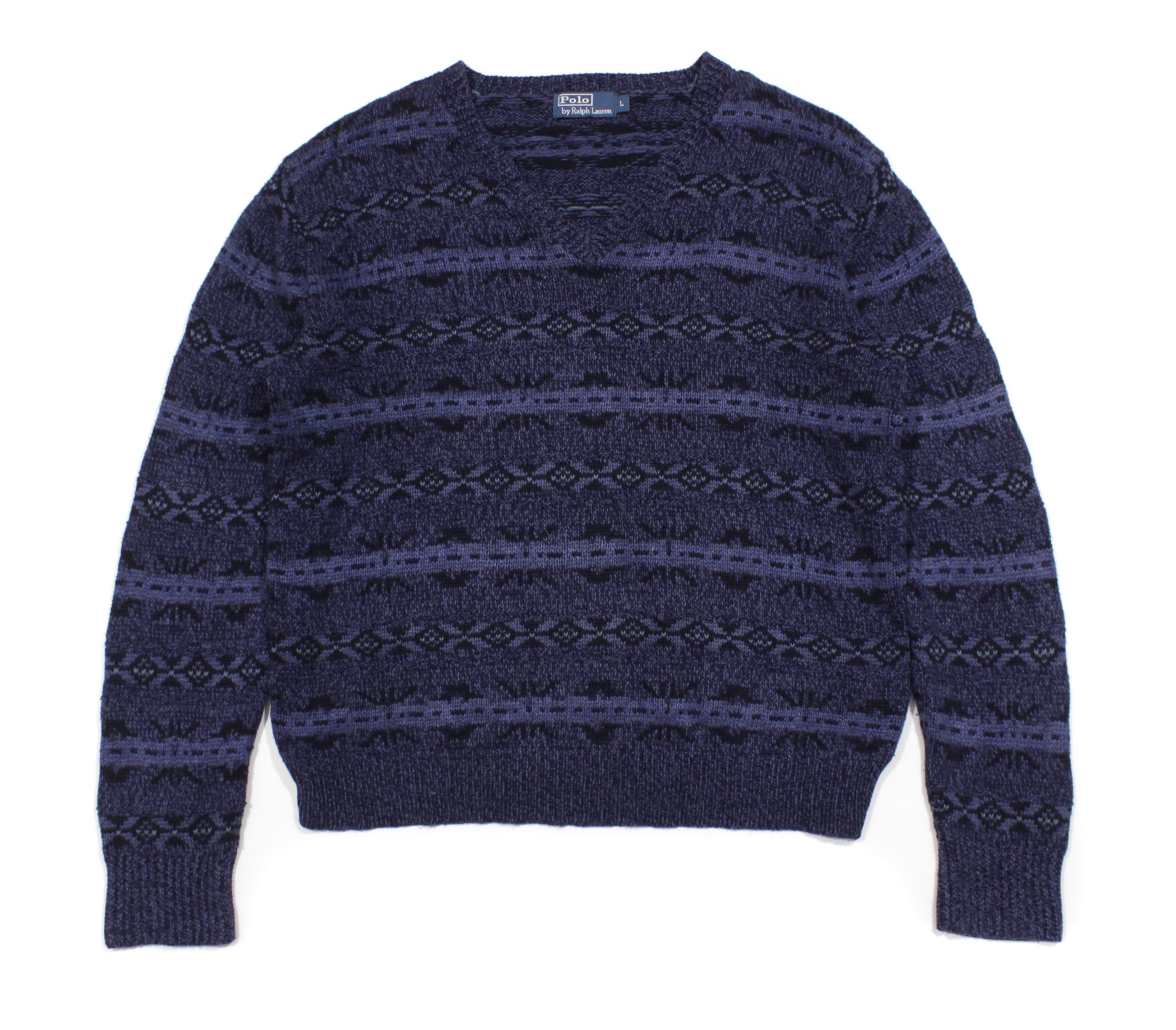 Polo Ralph Lauren Cotton Silk Fair Isle Pattern Knit Size US L / EU 52-54 / 3 - 1 Thumbnail