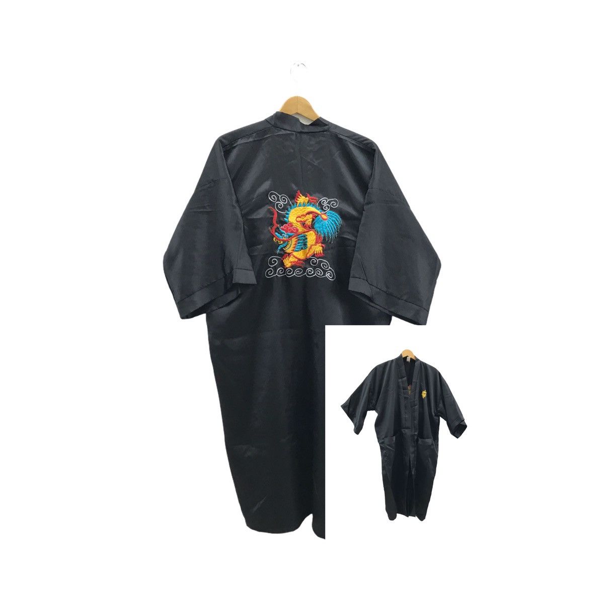 Japanese Brand Vintage Kimono Embroidery Dragon Haori Yakuta Size US L / EU 52-54 / 3 - 1 Thumbnail