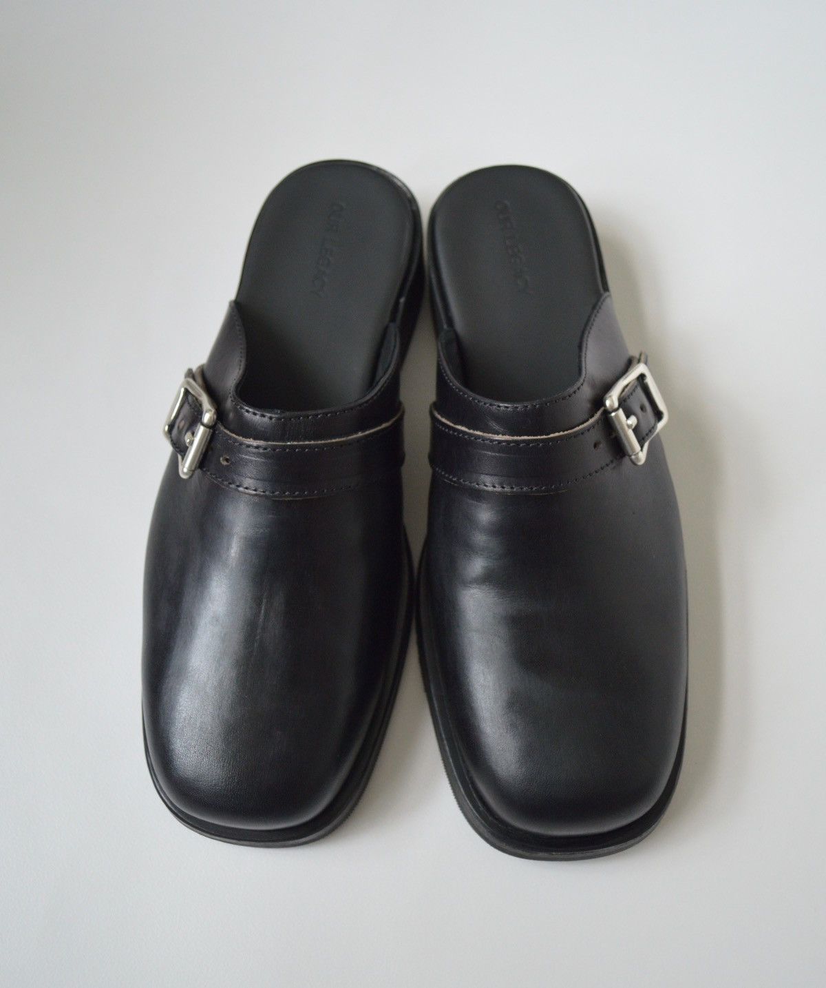 image of Our Legacy Black Leather ‘Camion’ Mule Shoess Shoes, Men's (Size 12)
