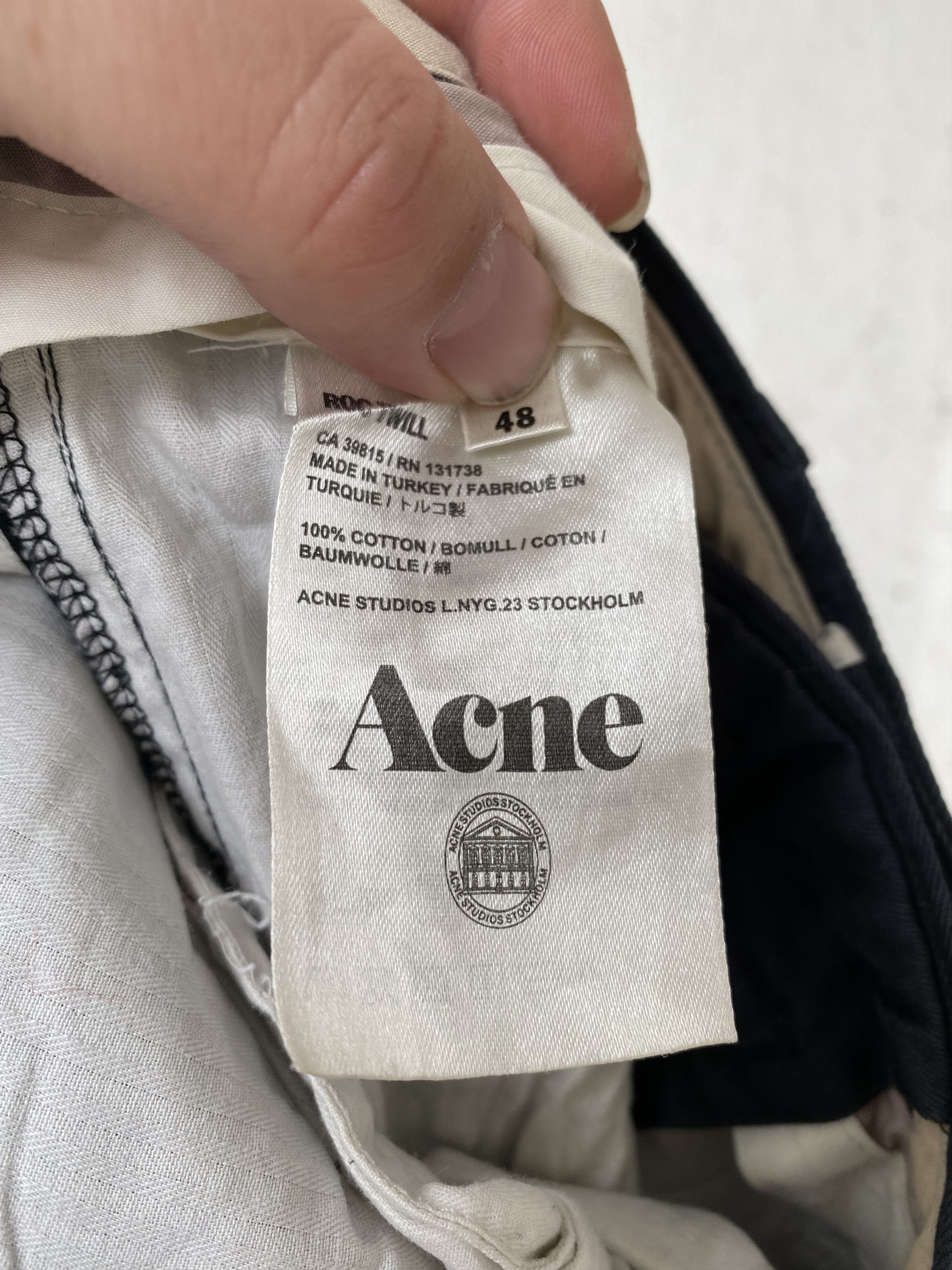 Acne Studios black roc twill chinos Size US 32 / EU 48 - 5 Thumbnail