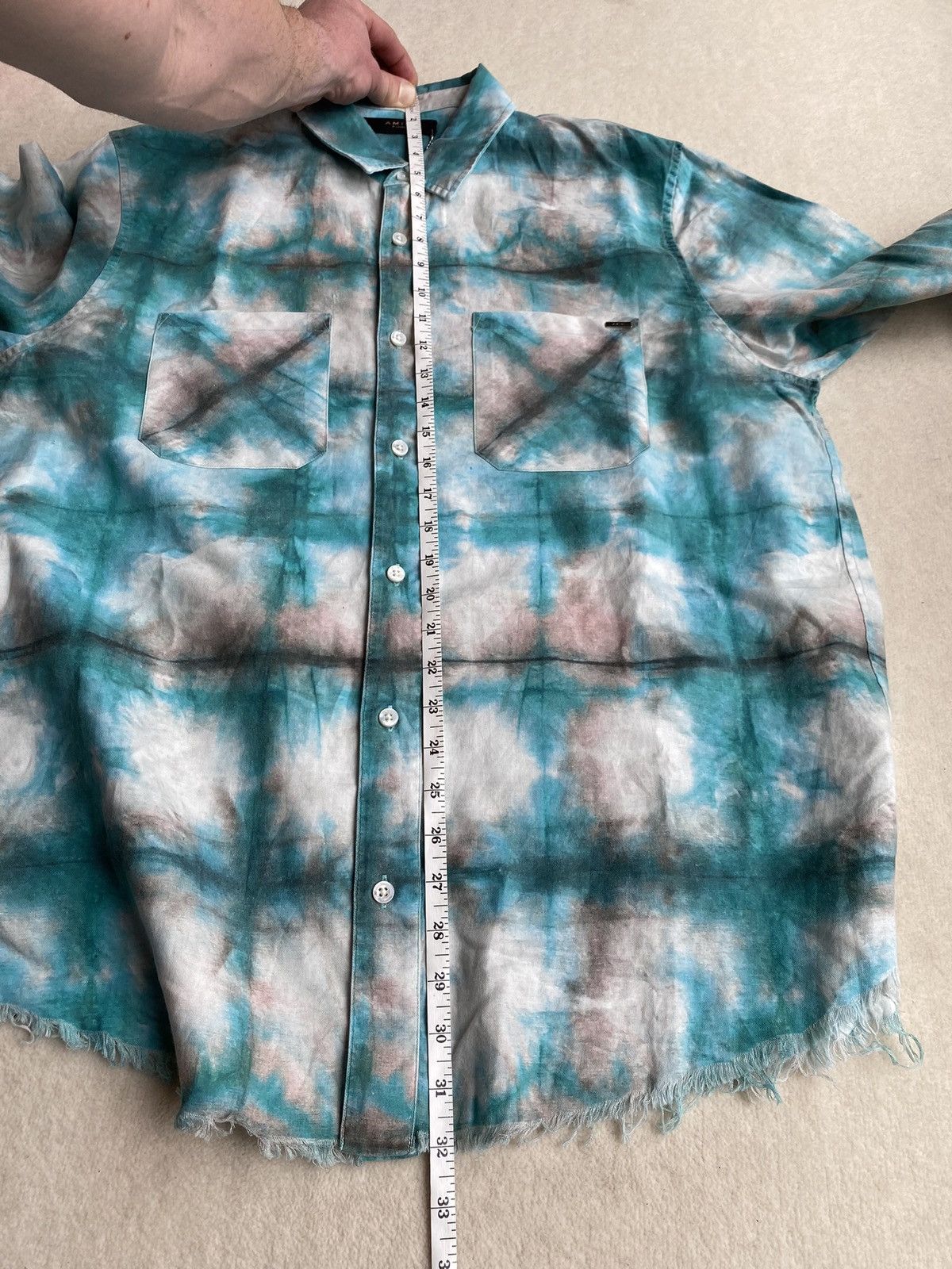 Amiri 🤩🤩 FW20 Amiri watercolour raw hem flannel XL £679 Size US XL / EU 56 / 4 - 9 Thumbnail