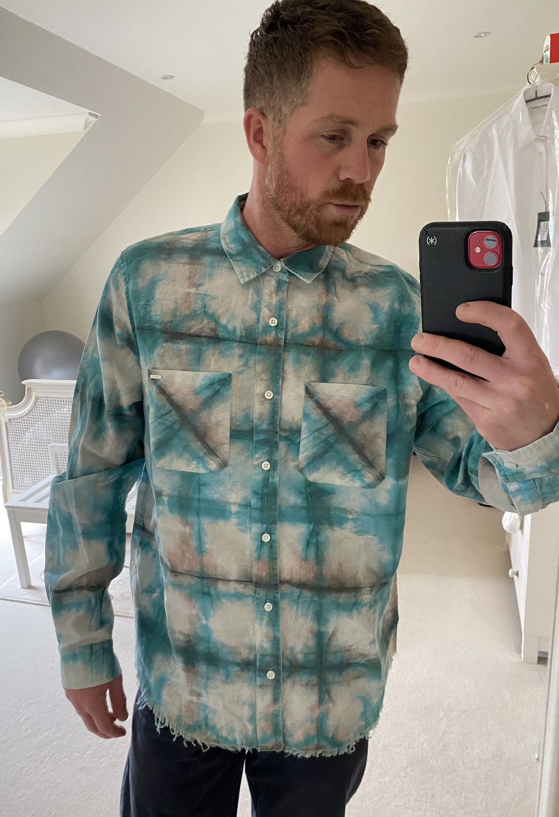 Amiri 🤩🤩 FW20 Amiri watercolour raw hem flannel XL £679 Size US XL / EU 56 / 4 - 4 Thumbnail