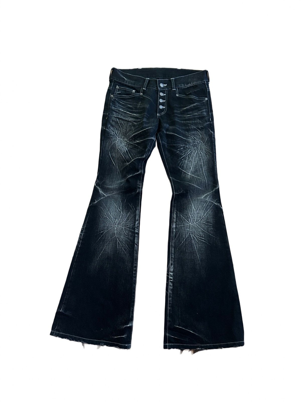 image of Tornado Mart Flared Denim in Black, Men's (Size 30)
