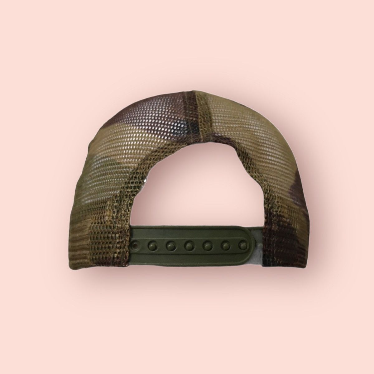 Japanese Brand BASIQUENTI DISTRESSED CAMO TRUCKER SNAPBACK Size ONE SIZE - 7 Thumbnail