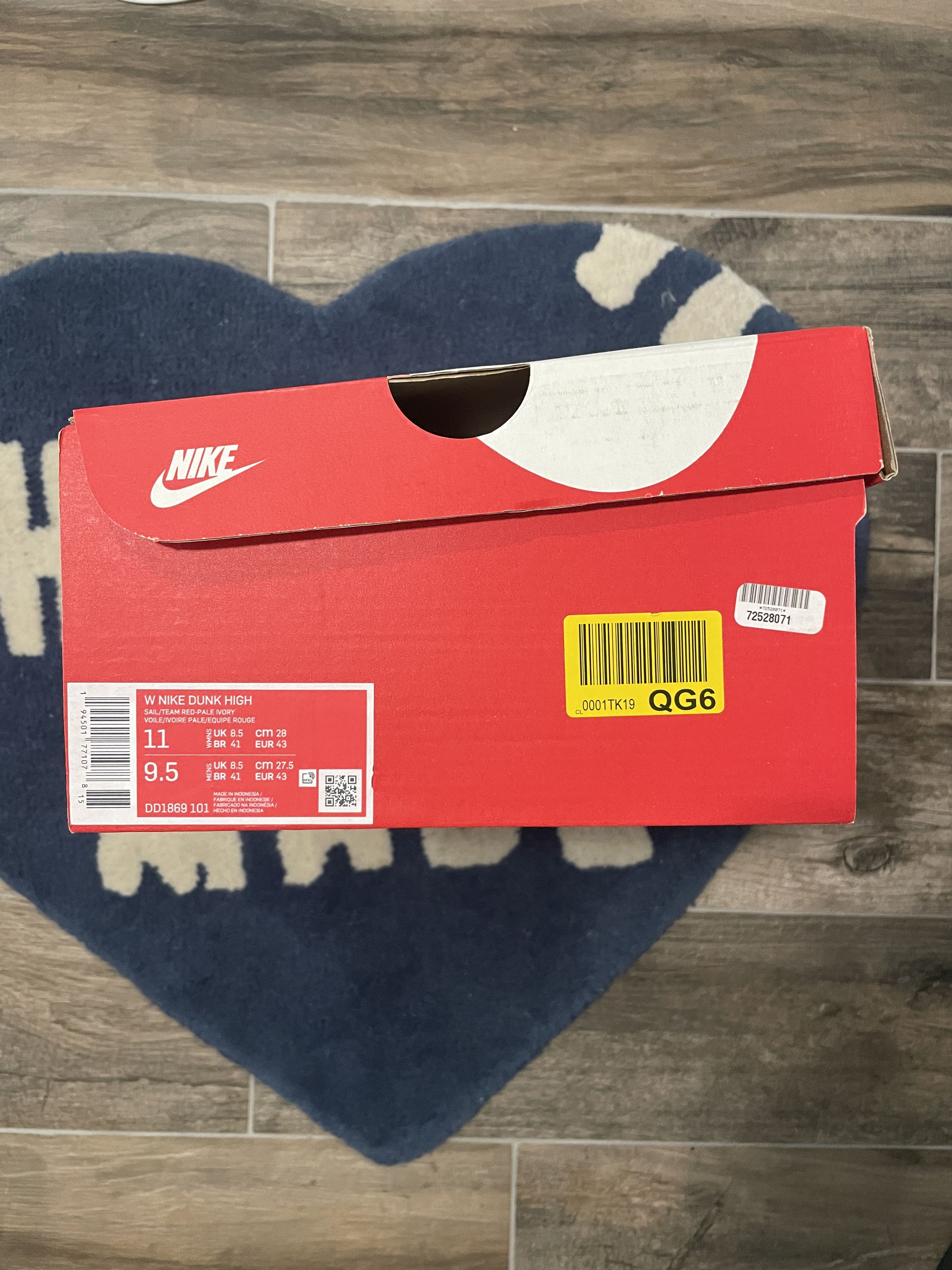Nike Nike Dunk High Team Red Size US 9.5 / EU 42-43 - 6 Thumbnail