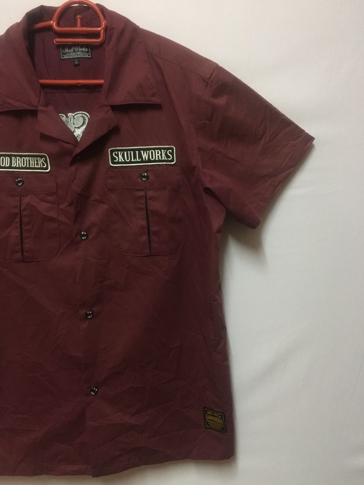 Japanese Brand Sun Faded TODAY SKULL WORK LOOSERS THE ORIGINAL CUSTOMS Size US L / EU 52-54 / 3 - 4 Thumbnail