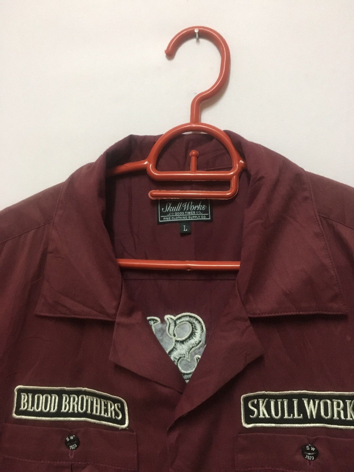 Japanese Brand Sun Faded TODAY SKULL WORK LOOSERS THE ORIGINAL CUSTOMS Size US L / EU 52-54 / 3 - 7 Thumbnail