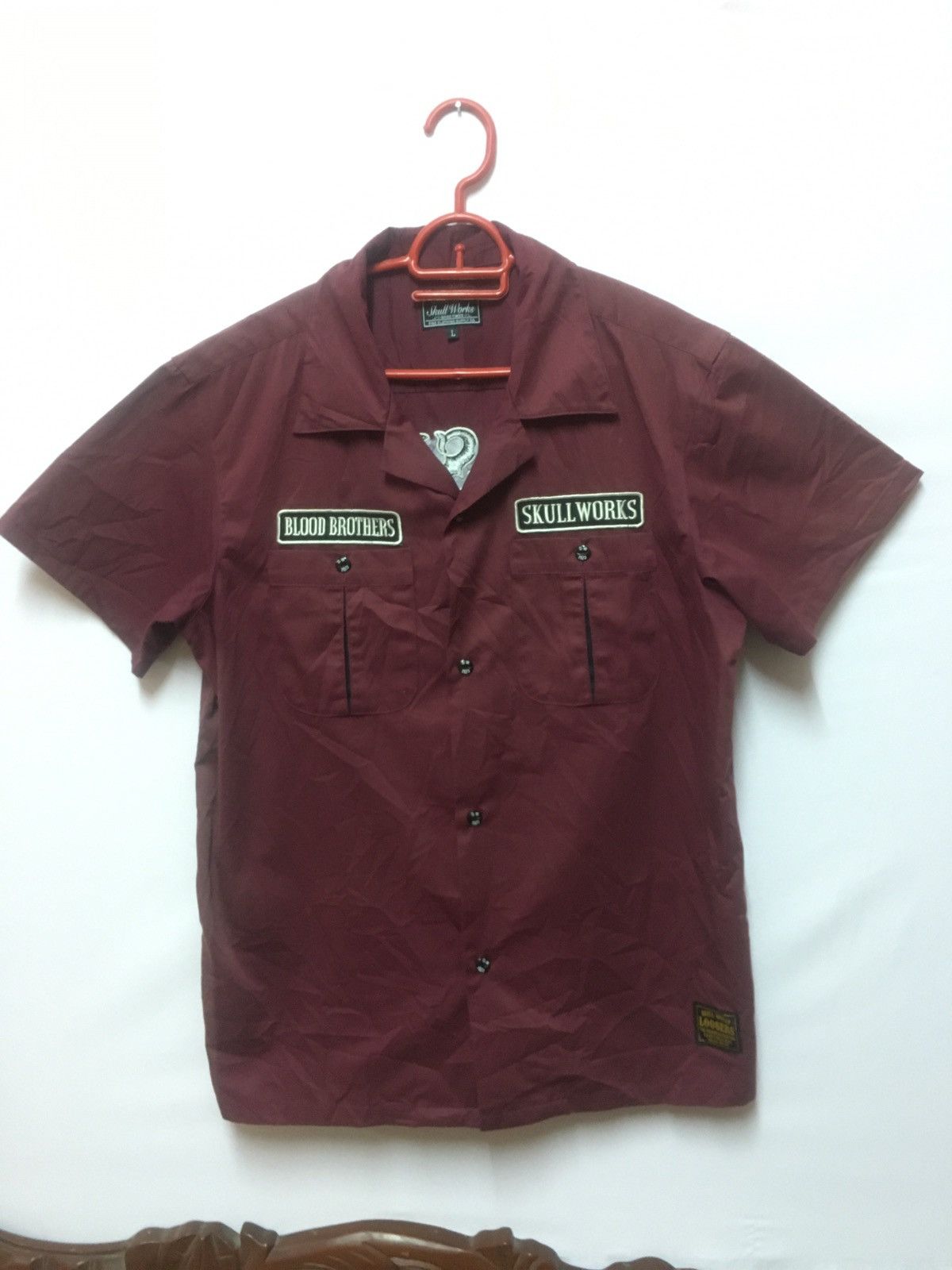 Japanese Brand Sun Faded TODAY SKULL WORK LOOSERS THE ORIGINAL CUSTOMS Size US L / EU 52-54 / 3 - 2 Thumbnail
