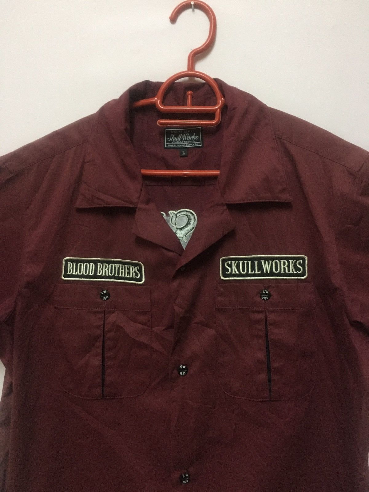 Japanese Brand Sun Faded TODAY SKULL WORK LOOSERS THE ORIGINAL CUSTOMS Size US L / EU 52-54 / 3 - 9 Thumbnail