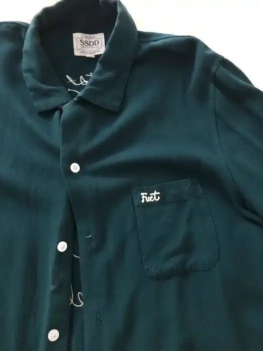 FUCT × SSDD × Wes Lang Fuct SSDD x Wes Lang "Tits Or Wheels" Button Up Shirt Size US XL / EU 56 / 4 - 7 Thumbnail