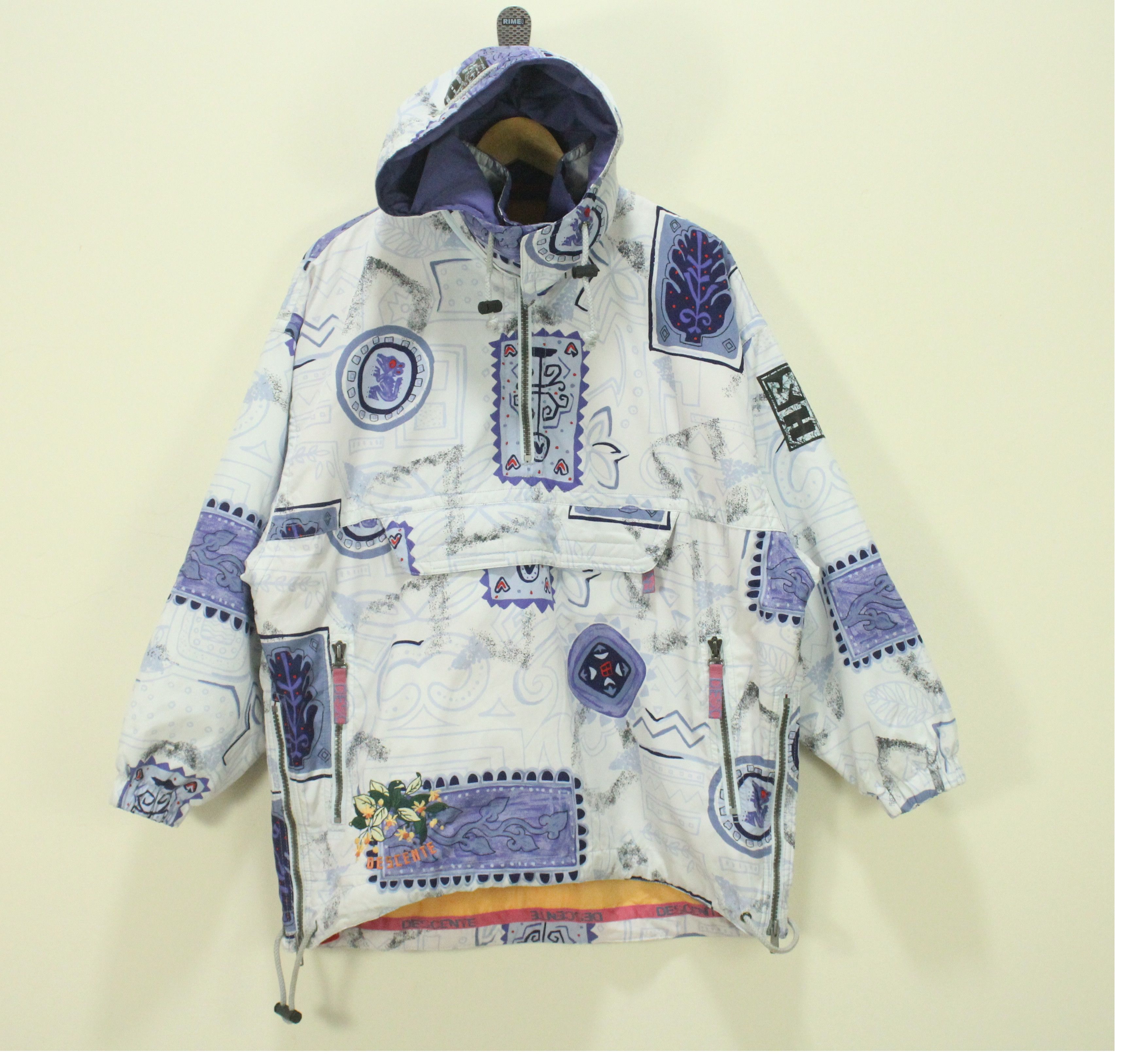 image of Descente Jacket Ski Pullover Removable Hooded Jaspo in White, Men's (Size Medium)
