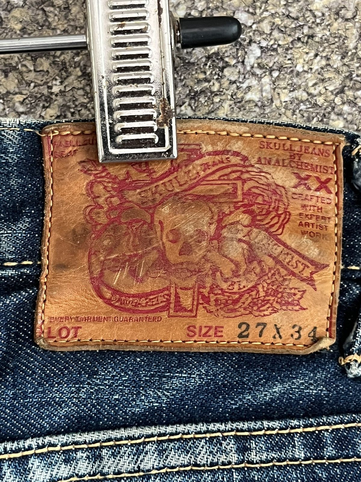 Japanese Brand × Vintage Skull jeans ft53 Size US 30 / EU 46 - 9 Thumbnail