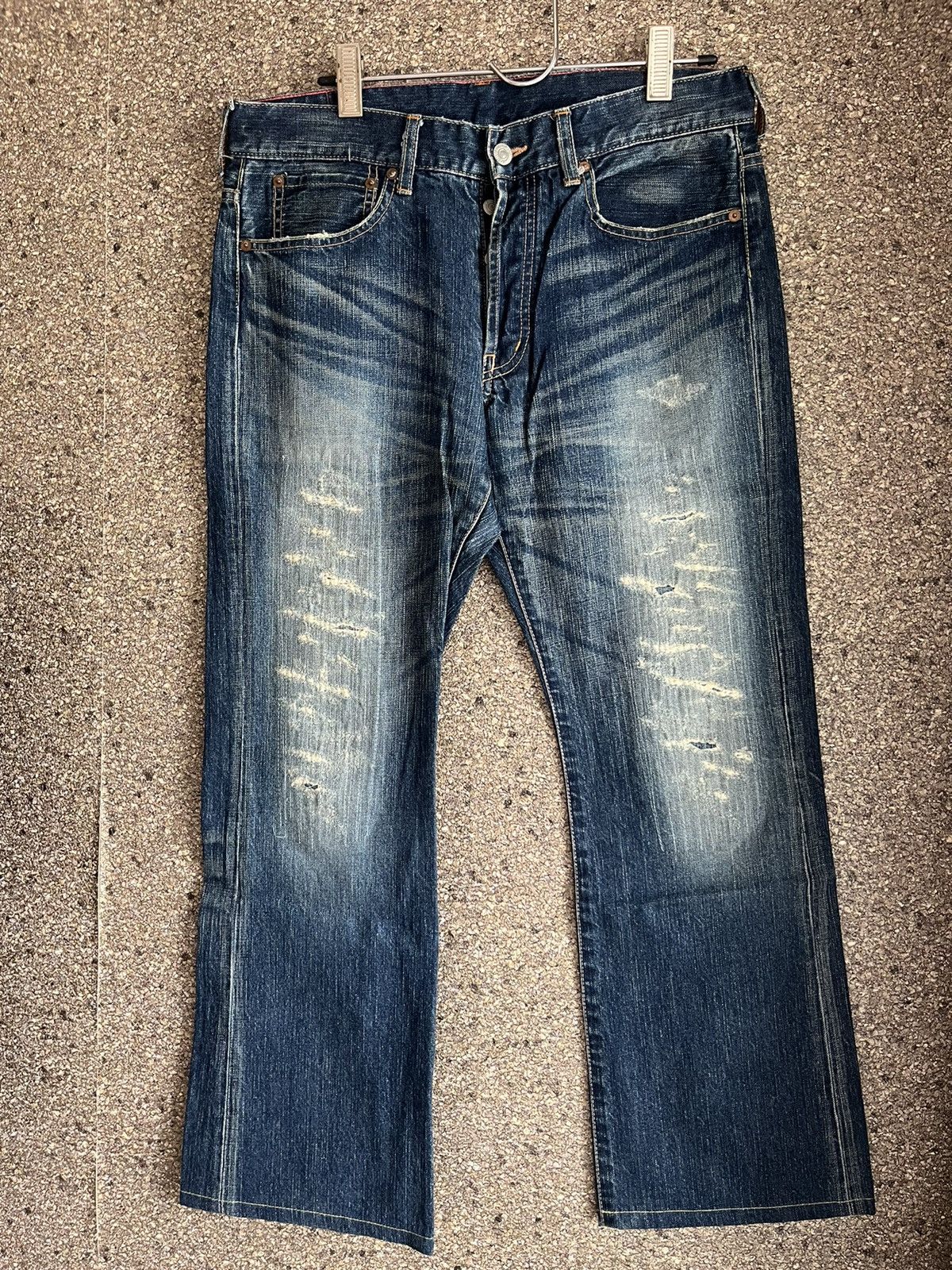 image of Distressed Denim x Vintage Soul Of Freedom Ft53 in Denim, Men's (Size 33)