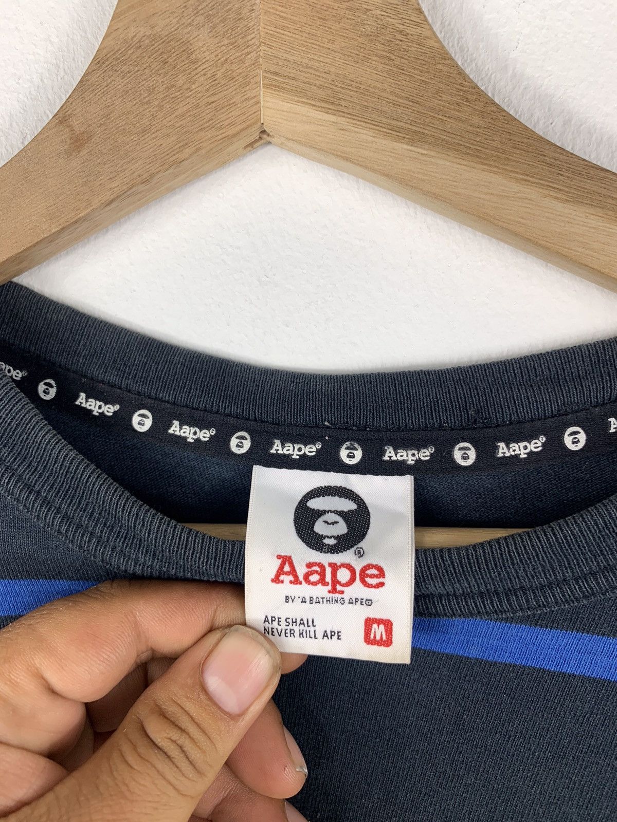 Aape Stripes Tee AAPE By Bathing Ape Size US M / EU 48-50 / 2 - 7 Thumbnail