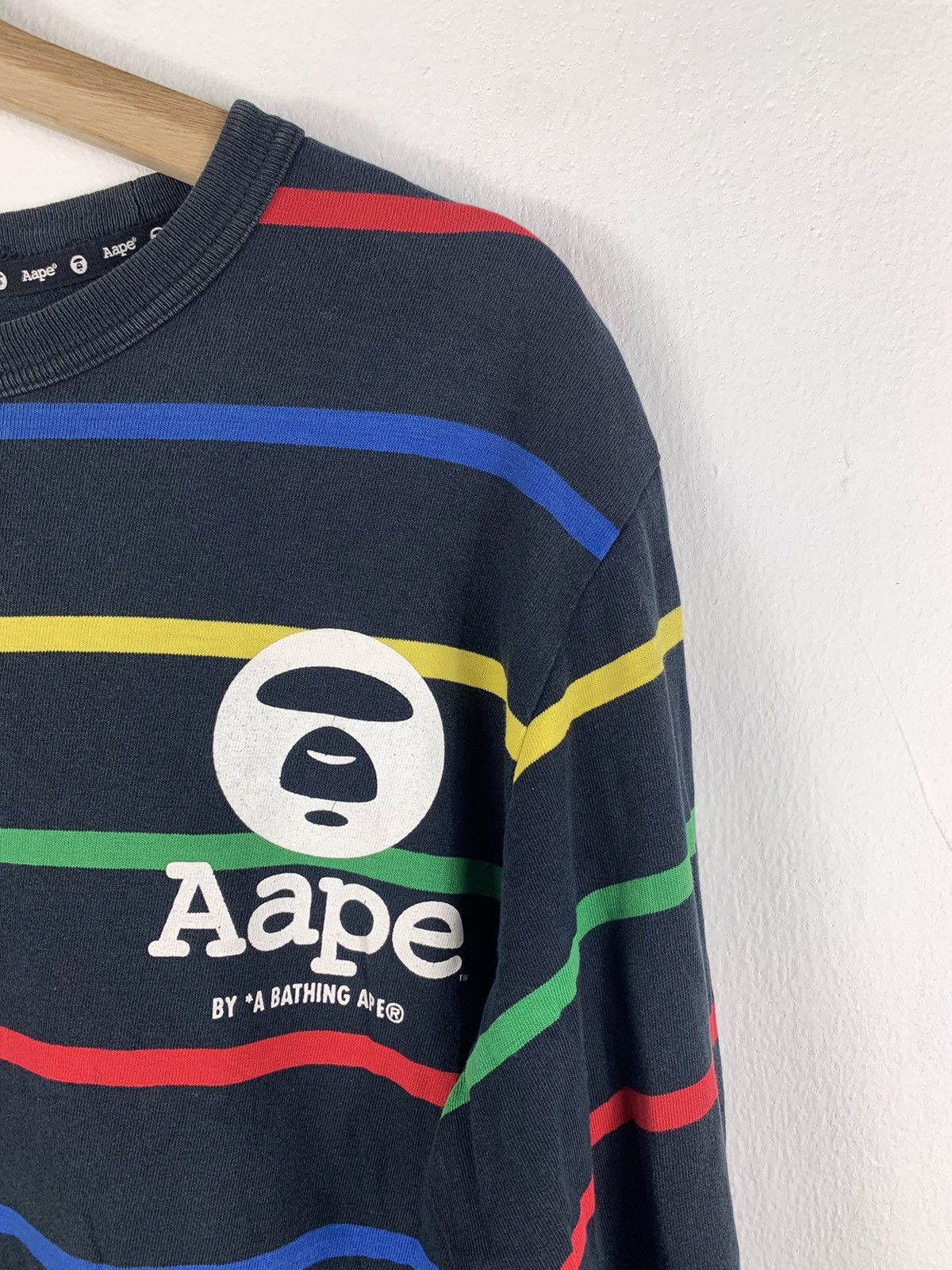 Aape Stripes Tee AAPE By Bathing Ape Size US M / EU 48-50 / 2 - 5 Thumbnail