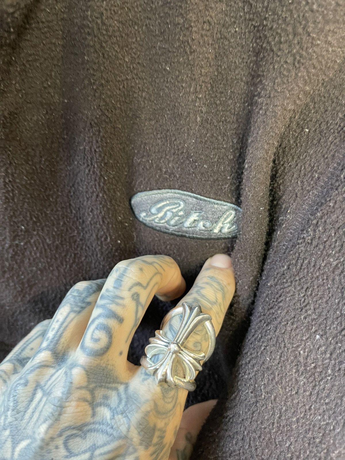 Vintage 90s BITCH SKATEBOARDS THRASHED WORN IN SWEATER PUKE GREEN Size US M / EU 48-50 / 2 - 2 Thumbnail