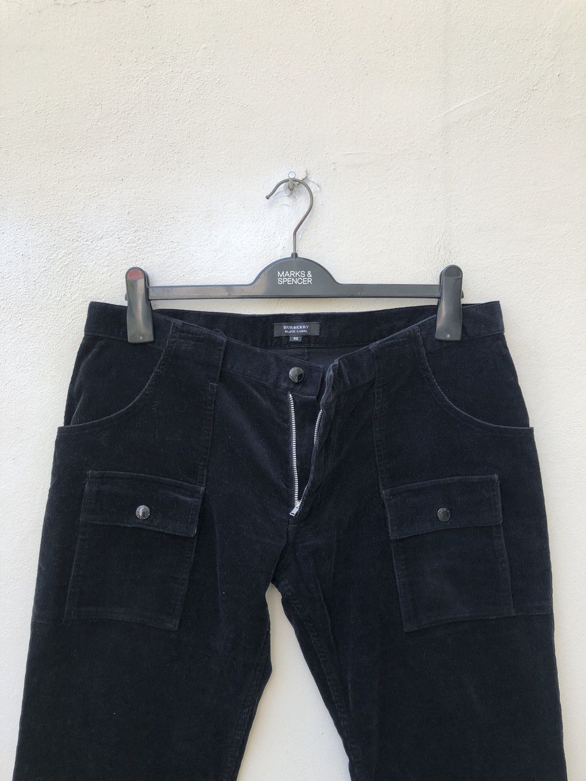 Burberry Burberry Black Cropped Corduroy Bush Pant Size US 31 - 4 Thumbnail