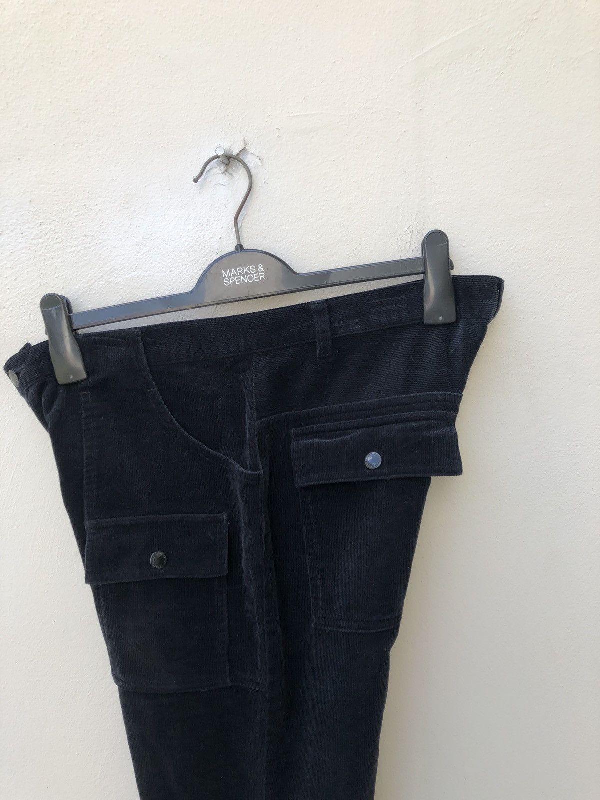 Burberry Burberry Black Cropped Corduroy Bush Pant Size US 31 - 8 Thumbnail