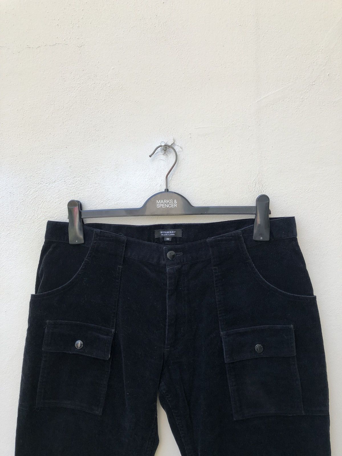 Burberry Burberry Black Cropped Corduroy Bush Pant Size US 31 - 2 Thumbnail
