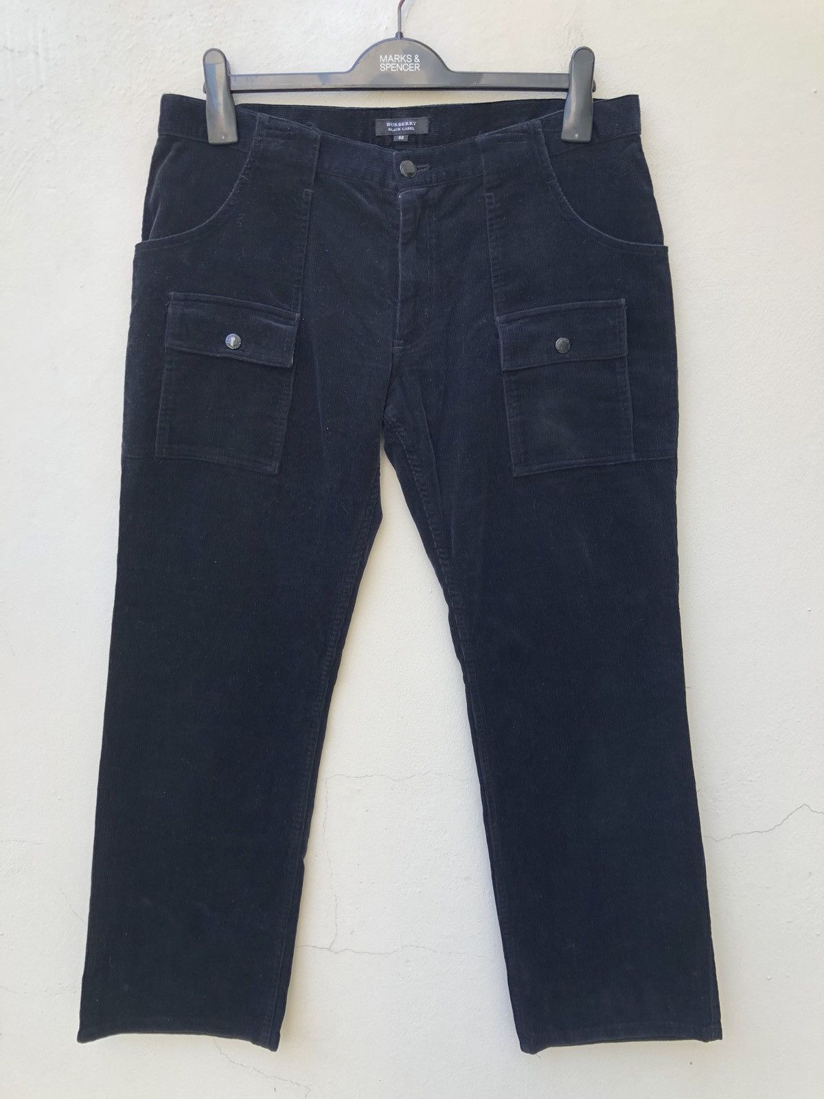 Burberry Burberry Black Cropped Corduroy Bush Pant Size US 31 - 1 Thumbnail