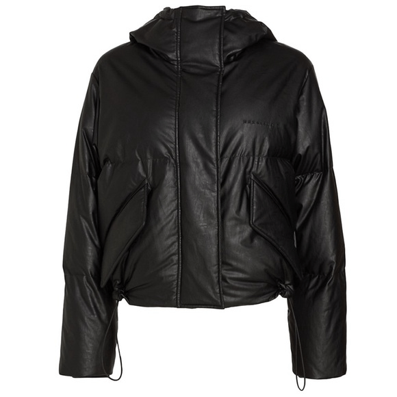 Maison Margiela Maison Margiela MM6 Down Jacket Faux-Leather Black Women’s L Size L / US 10 / IT 46 - 1 Thumbnail