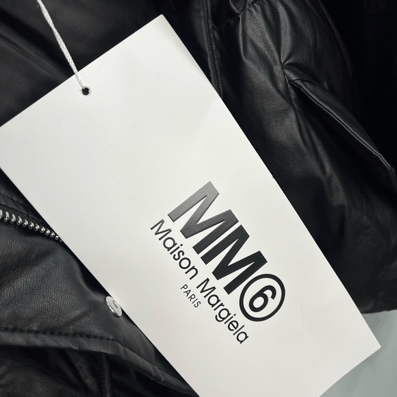 Maison Margiela Maison Margiela MM6 Down Jacket Faux-Leather Black Women’s L Size L / US 10 / IT 46 - 6 Thumbnail
