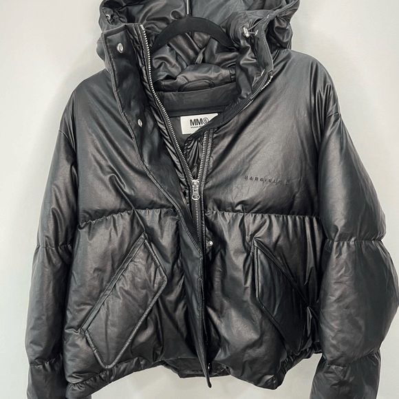 Maison Margiela Maison Margiela MM6 Down Jacket Faux-Leather Black Women’s L Size L / US 10 / IT 46 - 2 Thumbnail