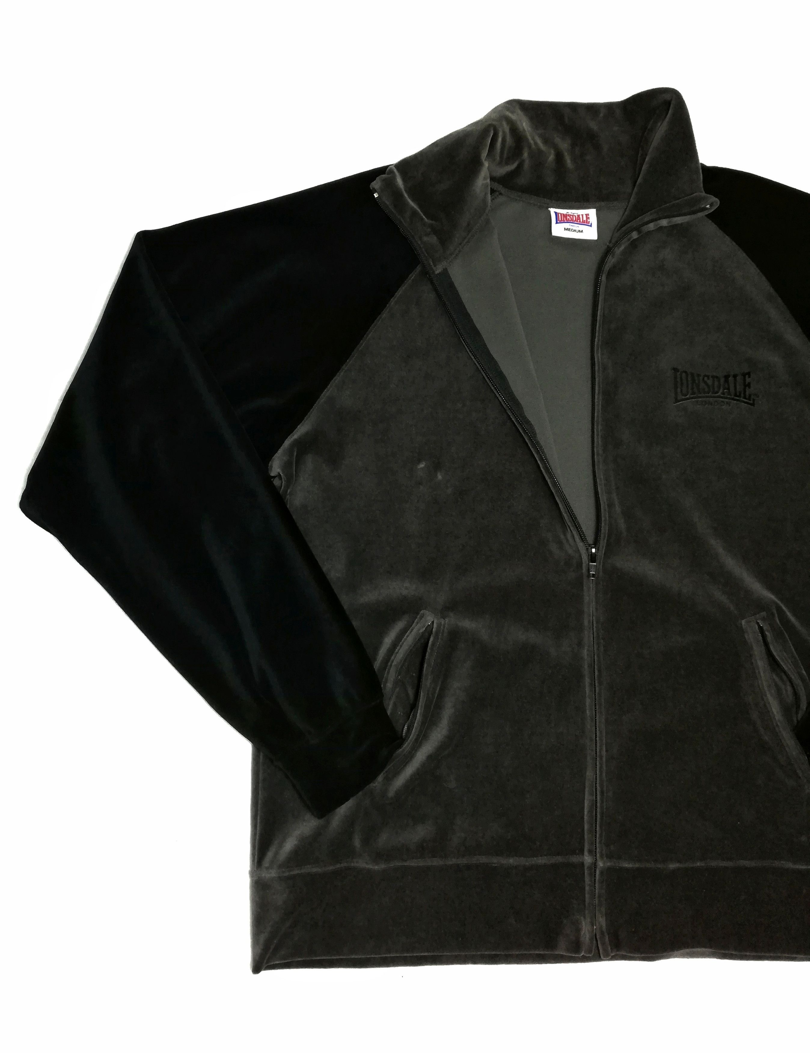 Lonsdale × Velvet 🔥Vintage Lonsdale London Black/Greg Velvet Zipper Jacket🔥 Size US M / EU 48-50 / 2 - 6 Thumbnail