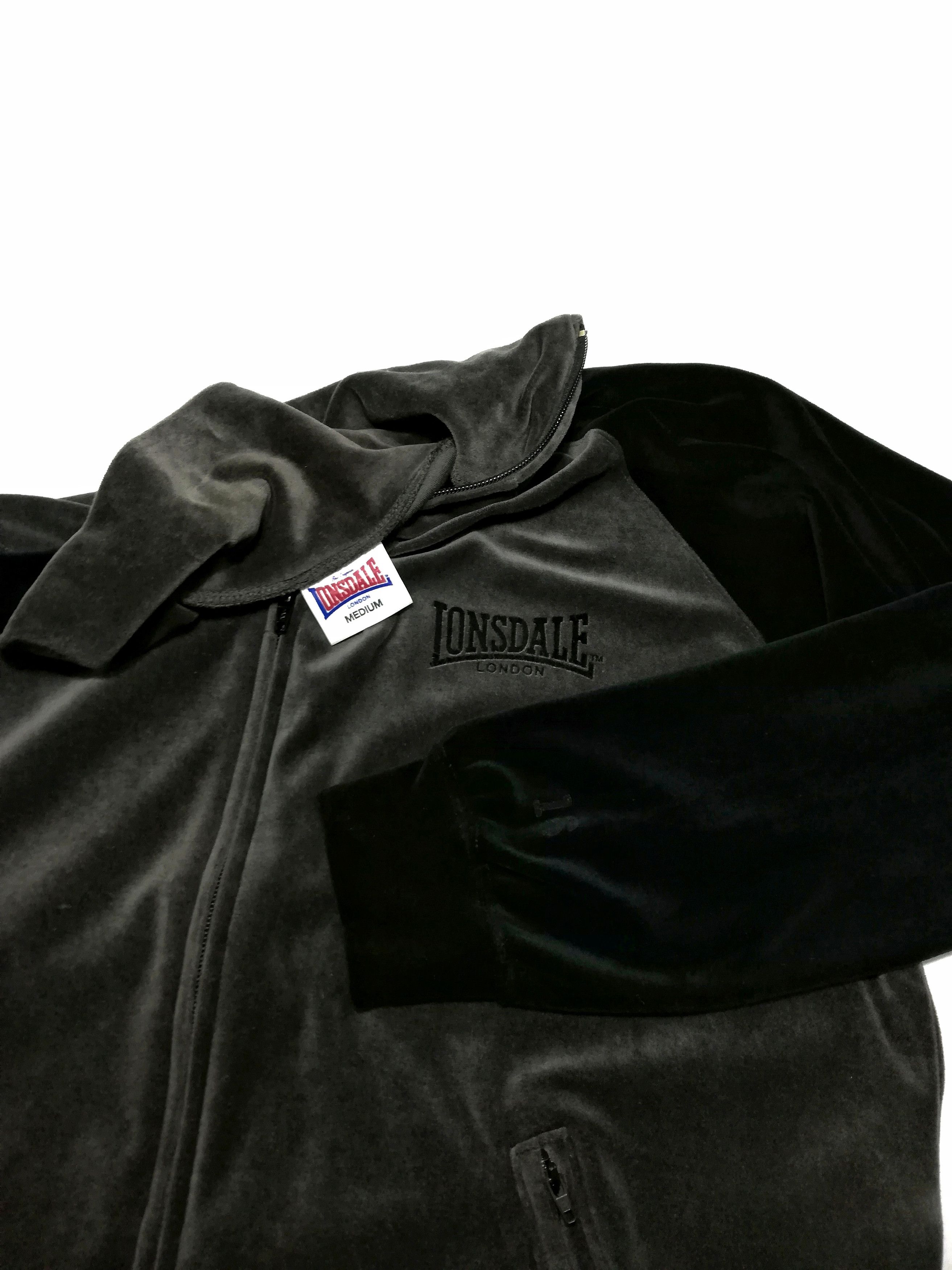 Lonsdale × Velvet 🔥Vintage Lonsdale London Black/Greg Velvet Zipper Jacket🔥 Size US M / EU 48-50 / 2 - 8 Thumbnail