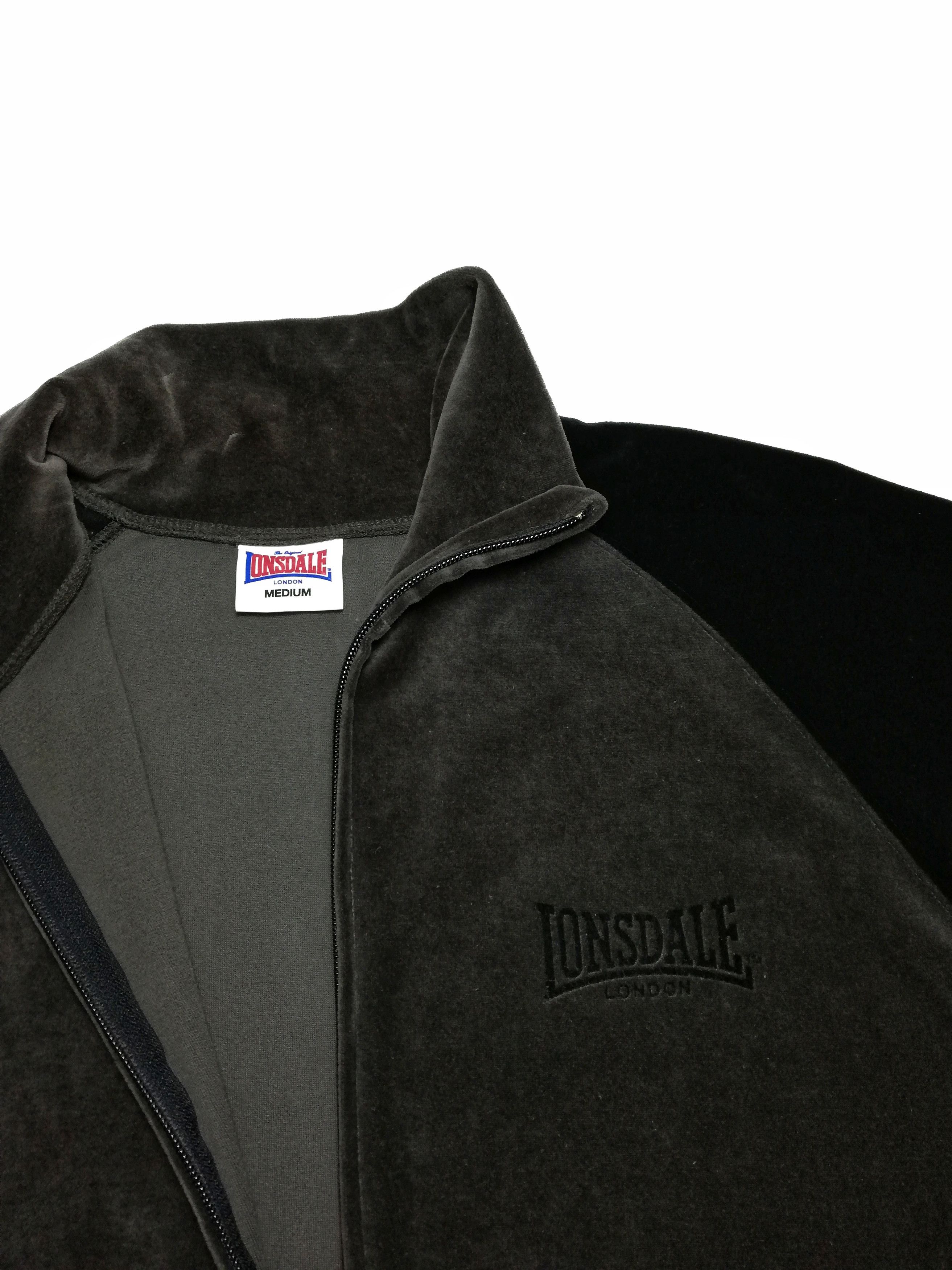 Lonsdale × Velvet 🔥Vintage Lonsdale London Black/Greg Velvet Zipper Jacket🔥 Size US M / EU 48-50 / 2 - 4 Thumbnail