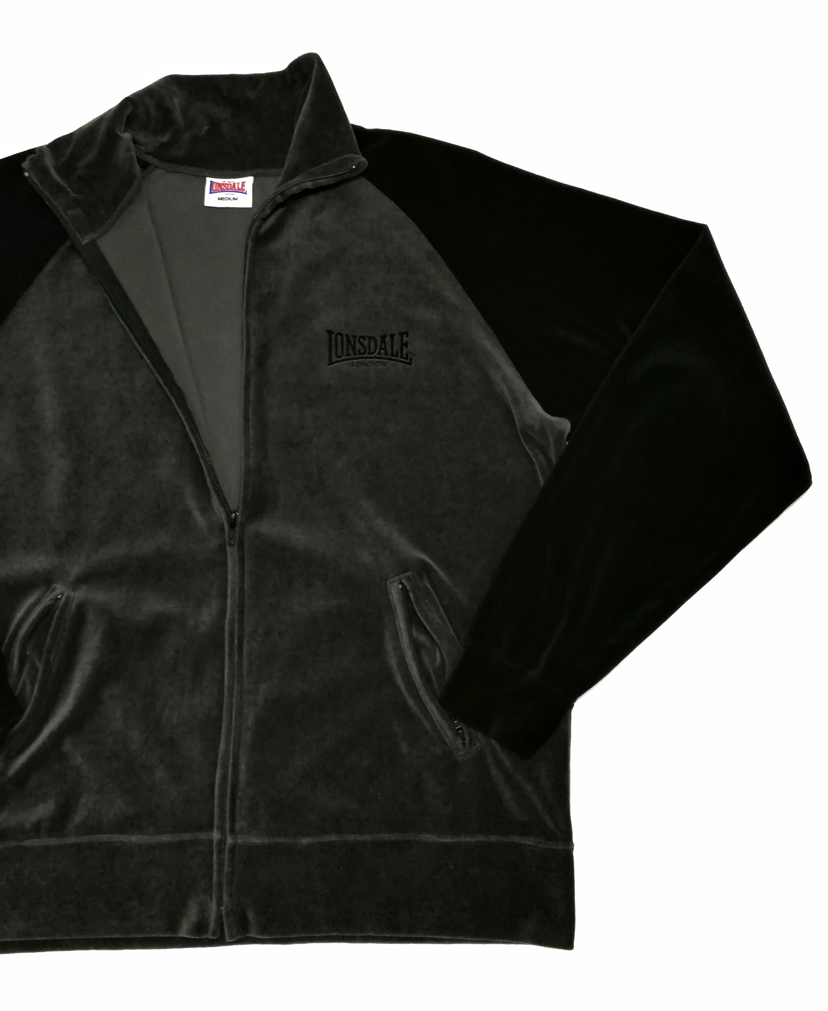 Lonsdale × Velvet 🔥Vintage Lonsdale London Black/Greg Velvet Zipper Jacket🔥 Size US M / EU 48-50 / 2 - 3 Thumbnail