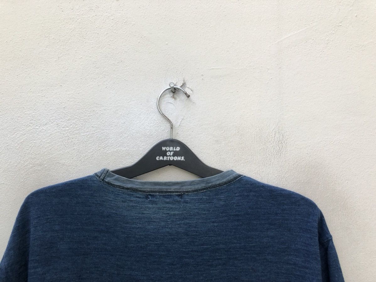 45rpm Vintage 45rpm Ageing Faded Indigo Blue Map t shirt Size US L / EU 52-54 / 3 - 8 Thumbnail