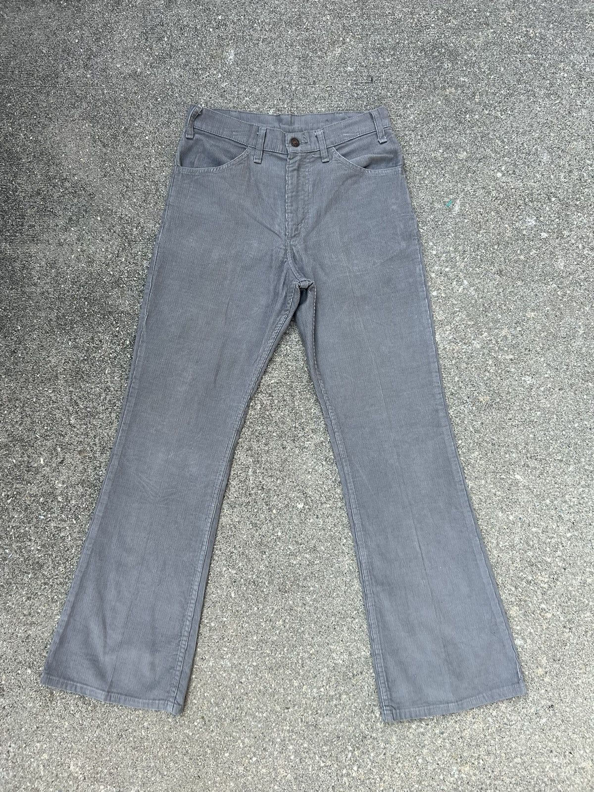 image of Levis x Vintage 70's 80's Levi’S 646 Fade Grey Corduroy Flare Jeans, Men's (Size 30)