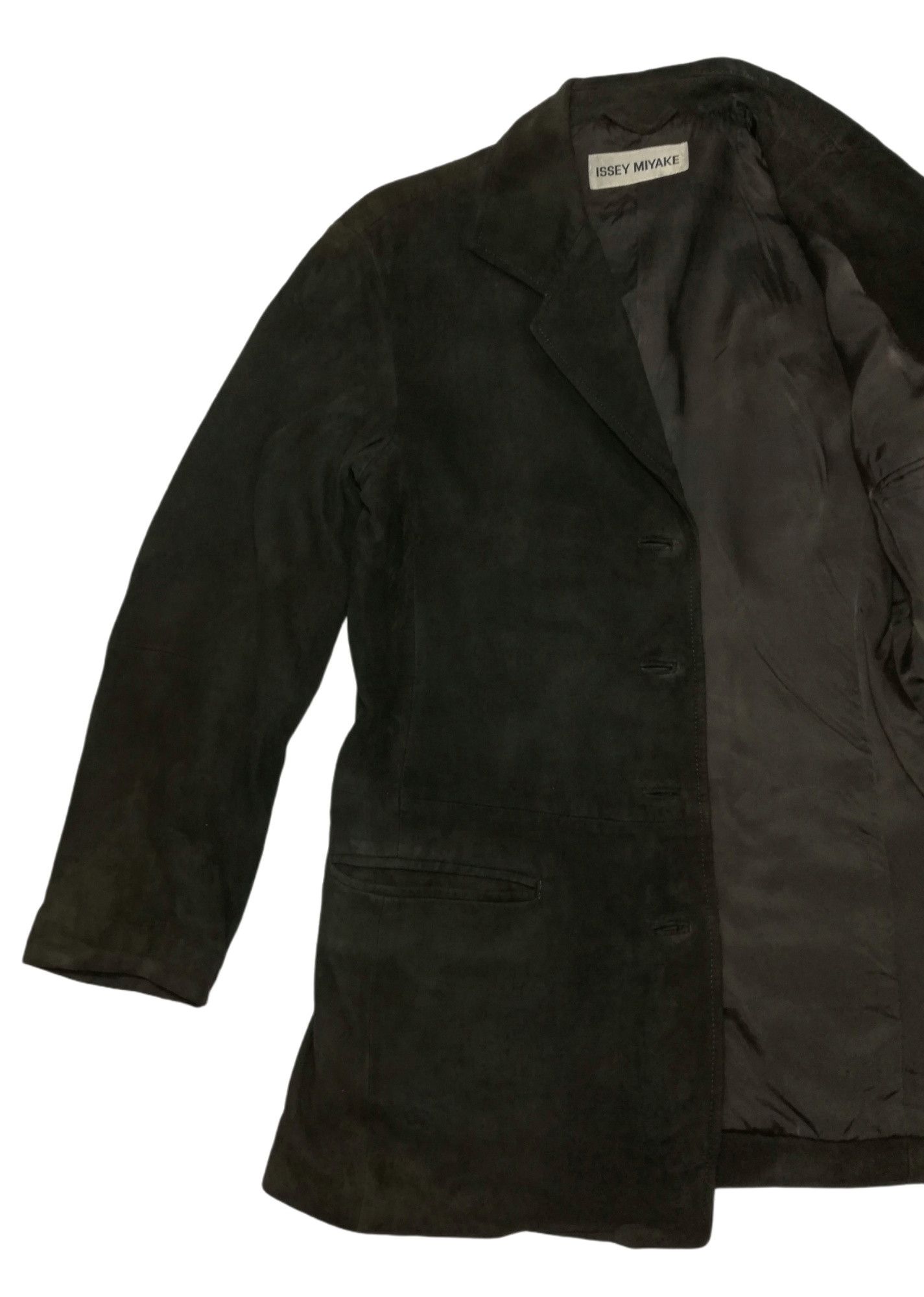 Issey Miyake × Leather 🔥ICONIC Legendary Designer Issey Miyake Suede Casual Coat Size US XS / EU 42 / 0 - 8 Thumbnail