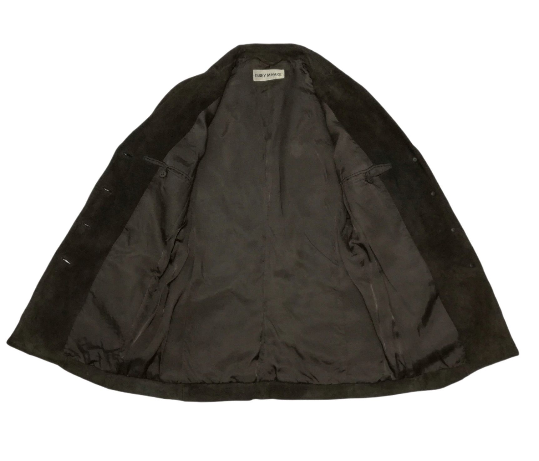 Issey Miyake × Leather 🔥ICONIC Legendary Designer Issey Miyake Suede Casual Coat Size US XS / EU 42 / 0 - 9 Thumbnail