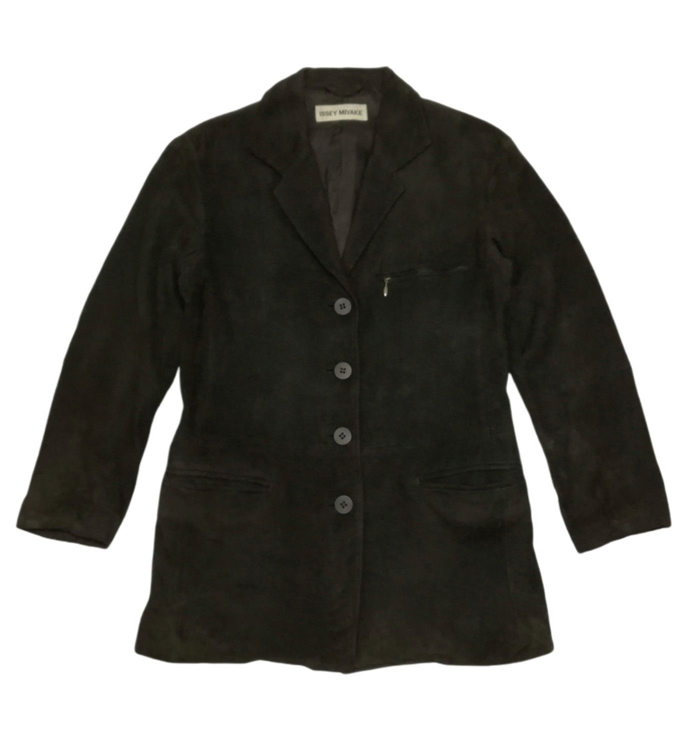 Issey Miyake × Leather 🔥ICONIC Legendary Designer Issey Miyake Suede Casual Coat Size US XS / EU 42 / 0 - 2 Thumbnail