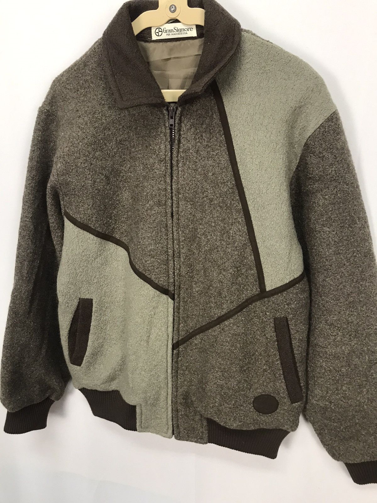 Japanese Brand × Vintage Vintage wool zipper jacket by grandignore Size US M / EU 48-50 / 2 - 6 Thumbnail