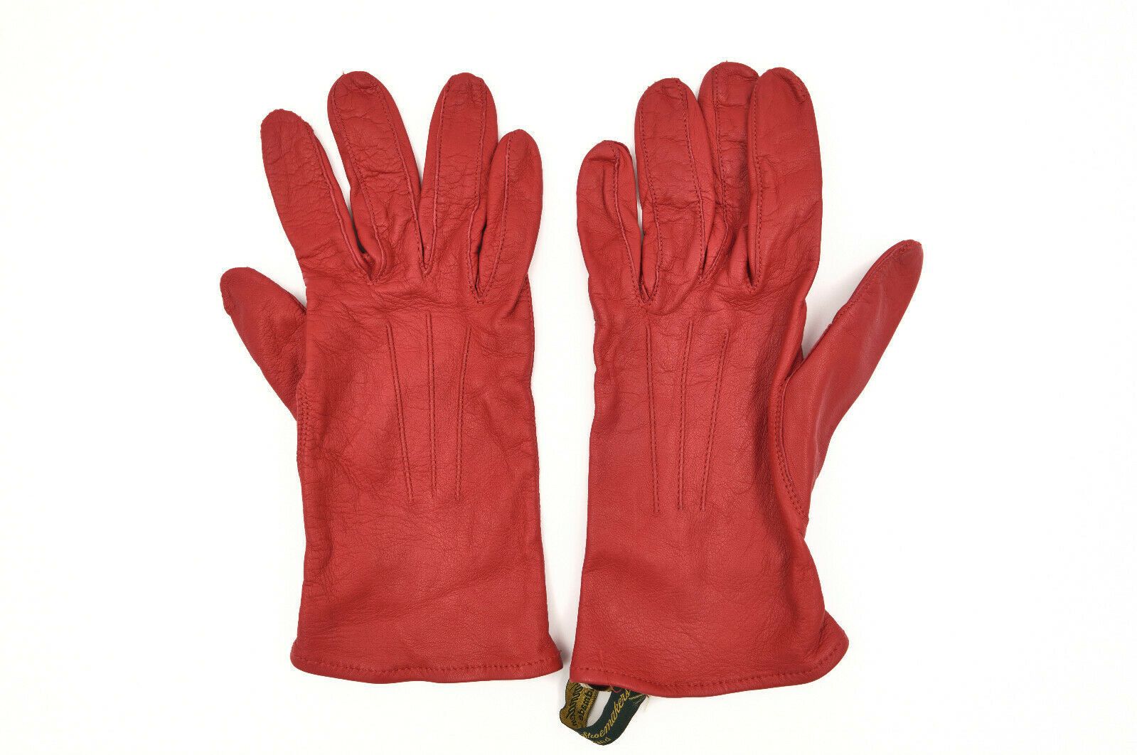 Paul Harnden Shoemakers NWT PAUL HARNDEN UNLINED RED LEATHER GLOVES 7.5UK (W) Size ONE SIZE - 4 Thumbnail