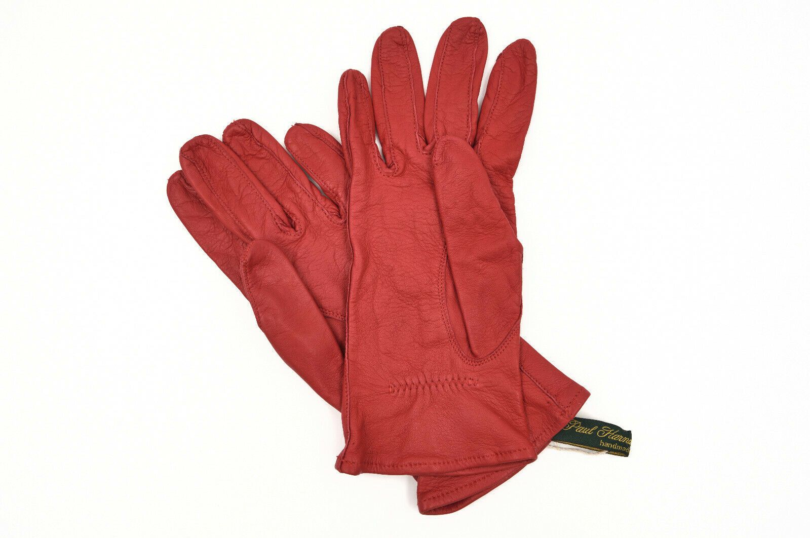 Paul Harnden Shoemakers NWT PAUL HARNDEN UNLINED RED LEATHER GLOVES 7.5UK (W) Size ONE SIZE - 5 Thumbnail