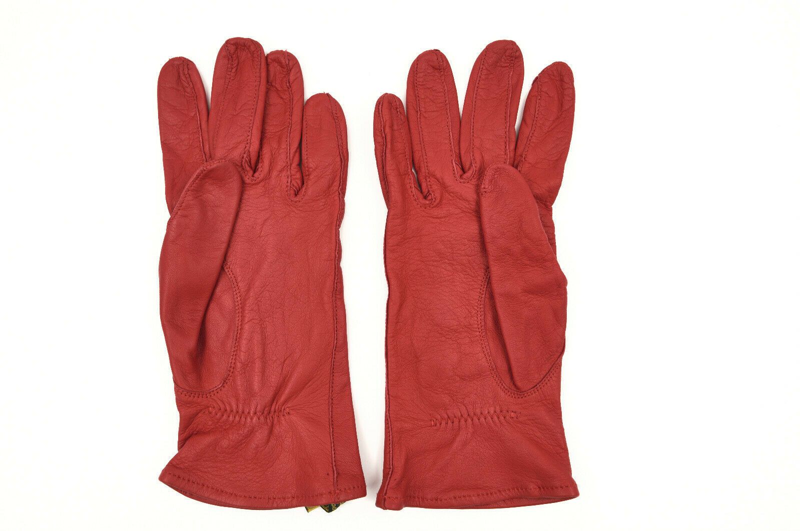 Paul Harnden Shoemakers NWT PAUL HARNDEN UNLINED RED LEATHER GLOVES 7.5UK (W) Size ONE SIZE - 3 Thumbnail
