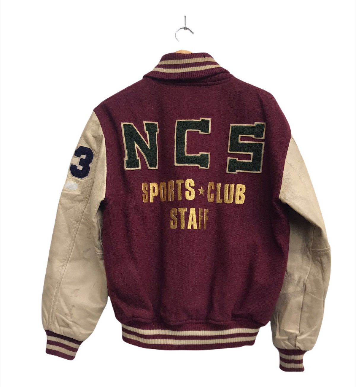 image of Sports Specialties x Varsity Jacket VTG Tennis & Ski Team Ncs Sports Club Staff Leather Sleeve in M