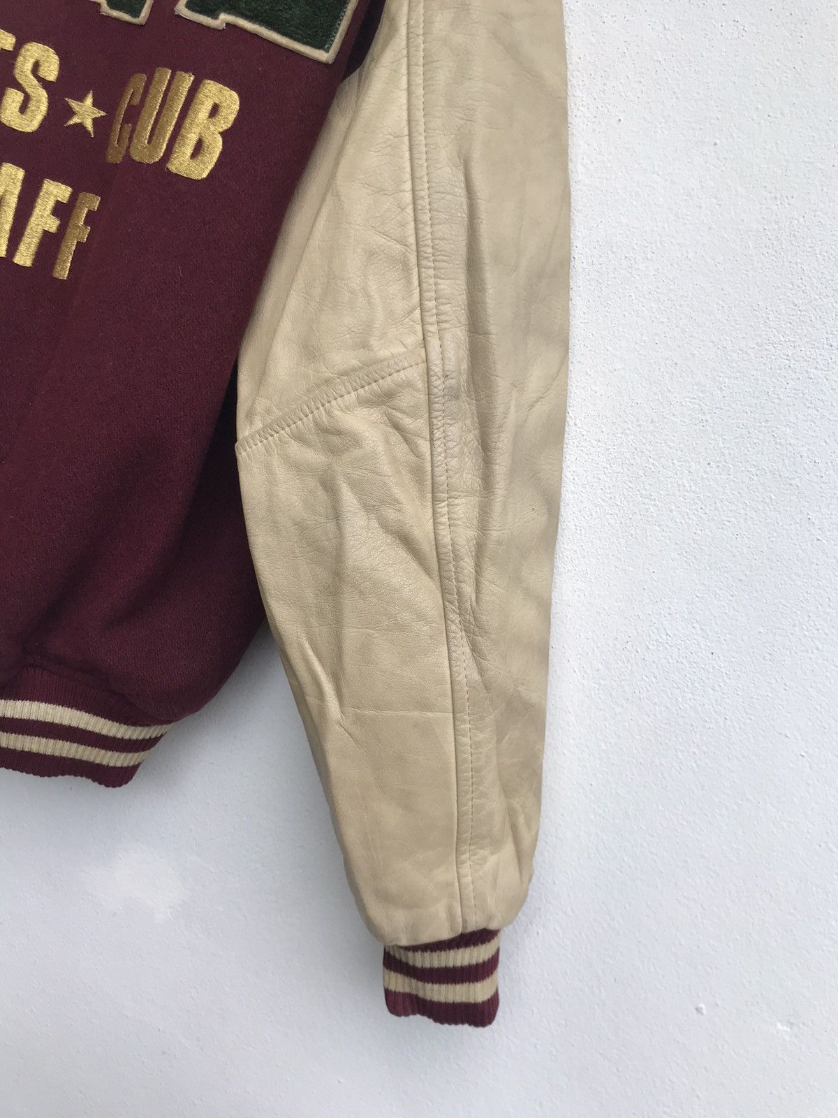 Sports Specialties × Vintage Vtg Tennis & Ski Team NCS Sports Club Staff Leather Sleeve Size US M / EU 48-50 / 2 - 16 Thumbnail