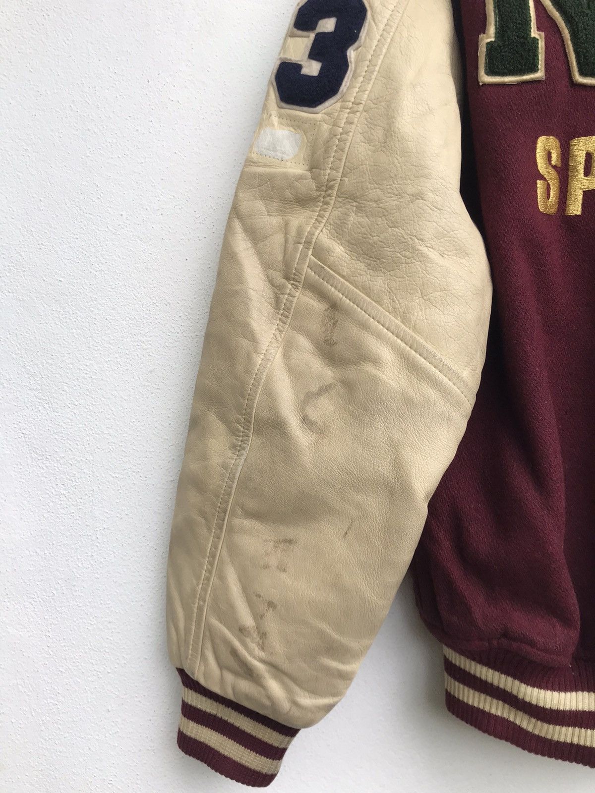 Sports Specialties × Vintage Vtg Tennis & Ski Team NCS Sports Club Staff Leather Sleeve Size US M / EU 48-50 / 2 - 15 Thumbnail