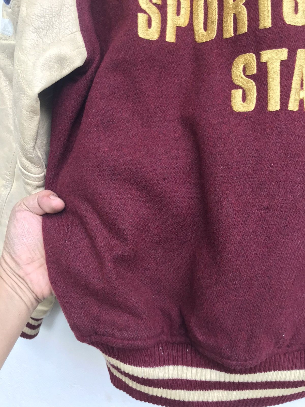 Sports Specialties × Vintage Vtg Tennis & Ski Team NCS Sports Club Staff Leather Sleeve Size US M / EU 48-50 / 2 - 19 Thumbnail
