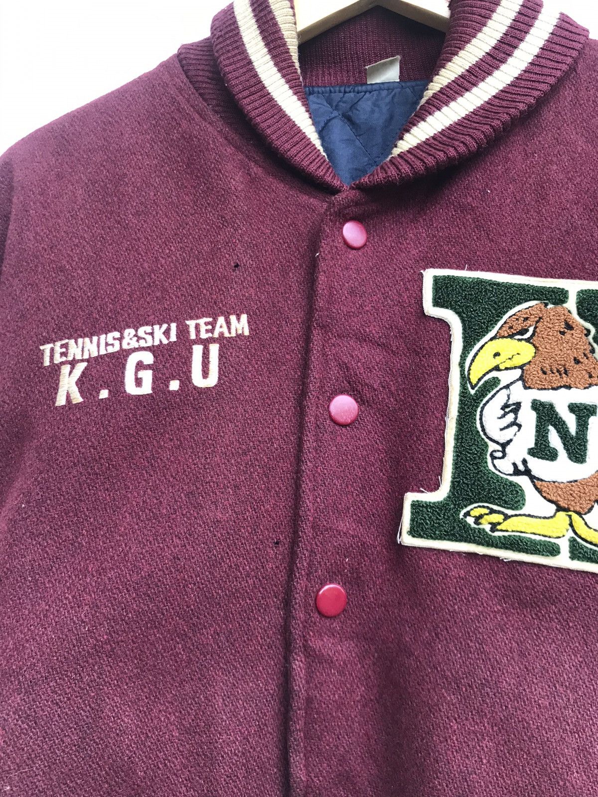 Sports Specialties × Vintage Vtg Tennis & Ski Team NCS Sports Club Staff Leather Sleeve Size US M / EU 48-50 / 2 - 12 Thumbnail