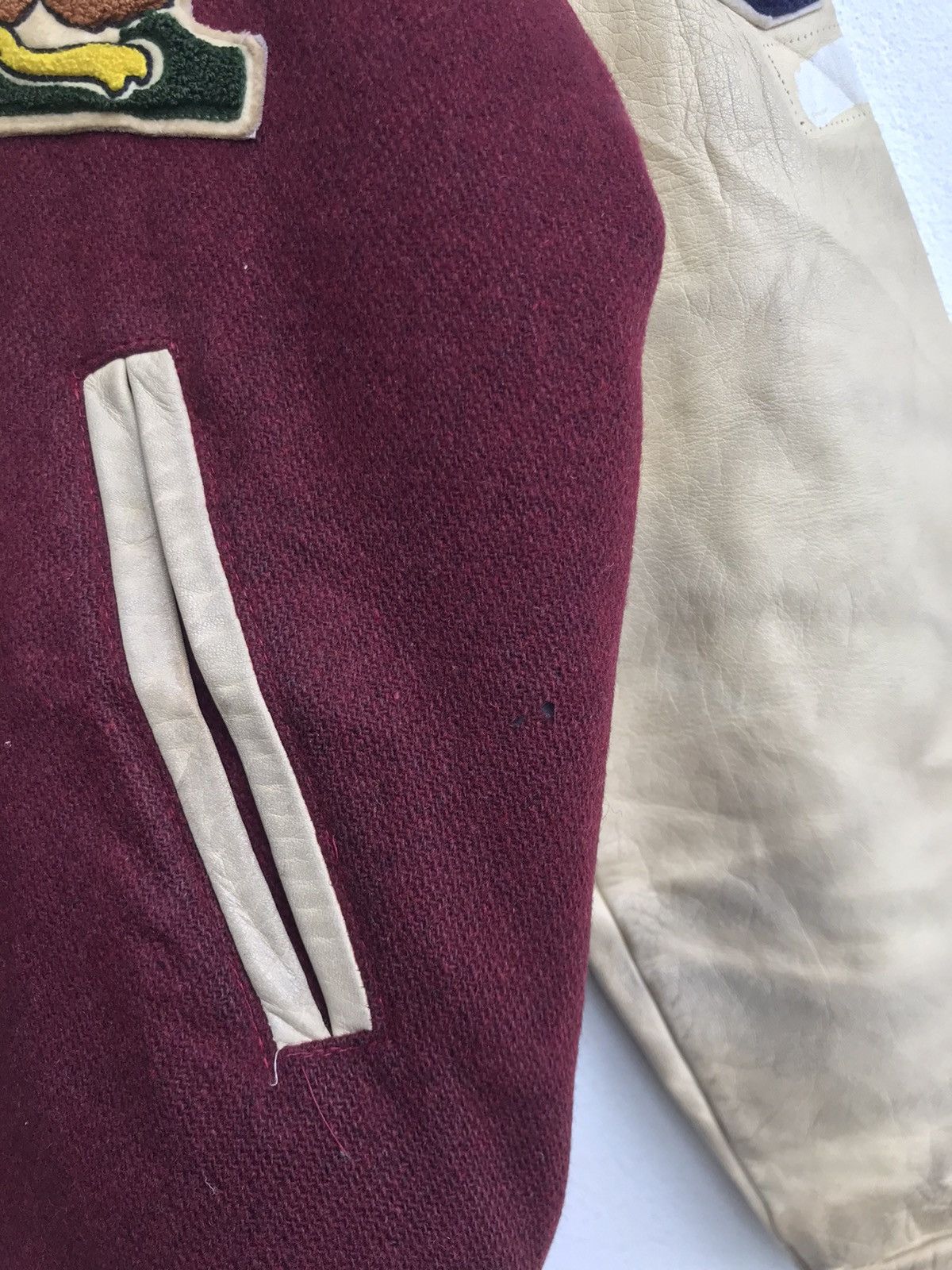 Sports Specialties × Vintage Vtg Tennis & Ski Team NCS Sports Club Staff Leather Sleeve Size US M / EU 48-50 / 2 - 13 Thumbnail