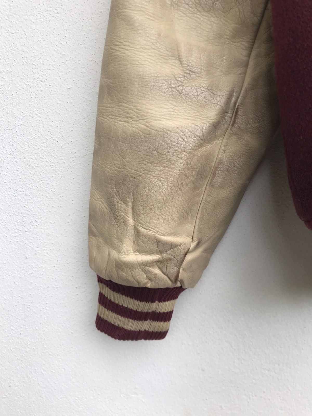 Sports Specialties × Vintage Vtg Tennis & Ski Team NCS Sports Club Staff Leather Sleeve Size US M / EU 48-50 / 2 - 10 Thumbnail