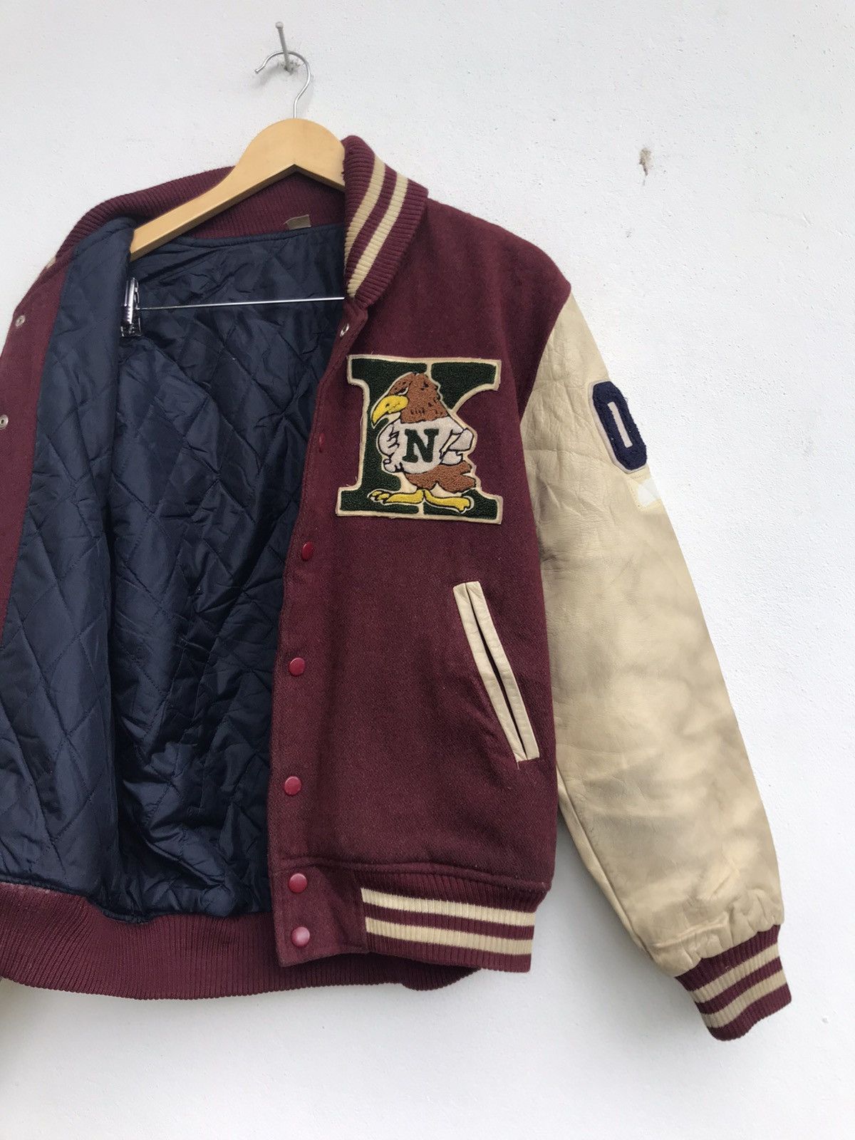 Sports Specialties × Vintage Vtg Tennis & Ski Team NCS Sports Club Staff Leather Sleeve Size US M / EU 48-50 / 2 - 6 Thumbnail