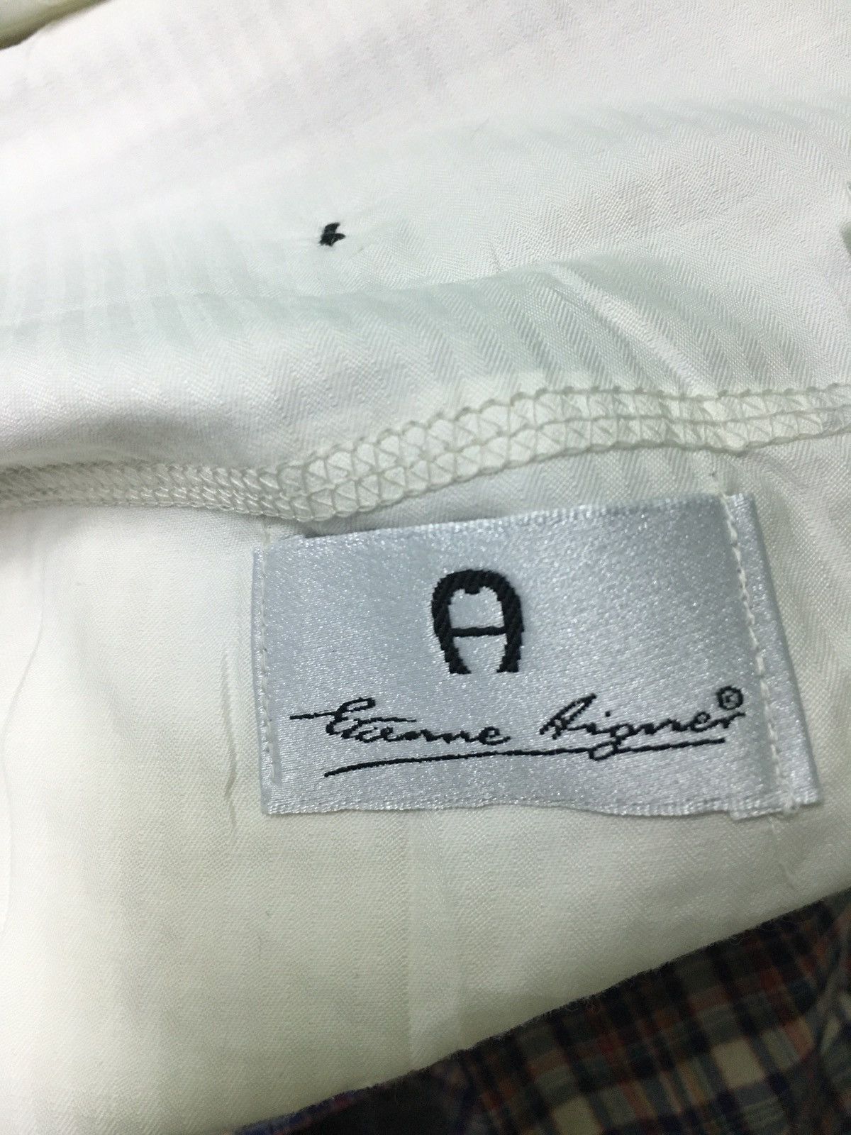 Aigner × Vintage Vintage Aigner Baggy Style Checkred Size US 33 - 8 Thumbnail