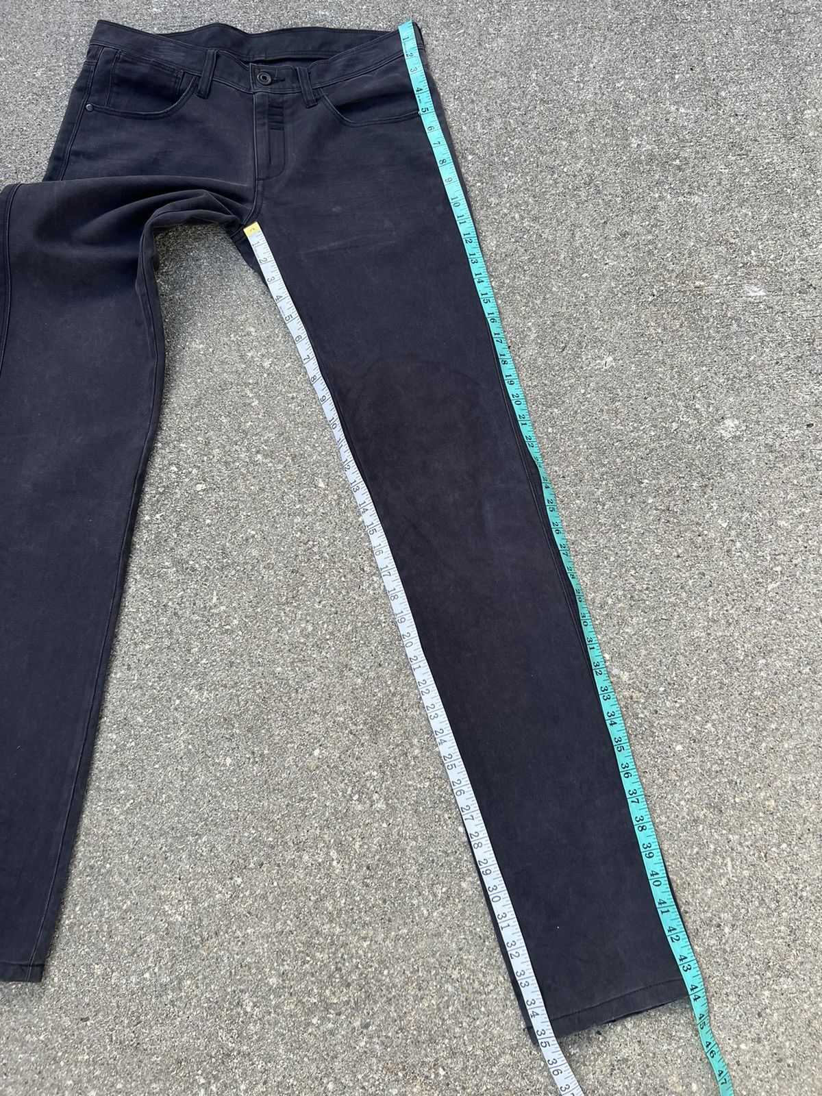 Neil Barrett Black Barrett by Neil Barrett Faded Waxed Jeans Size US 30 / EU 46 - 4 Thumbnail